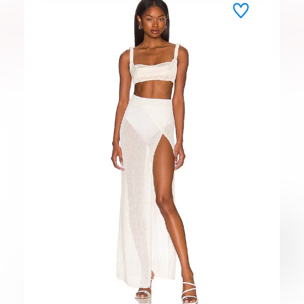 superdown Keva White Maxi Skirt